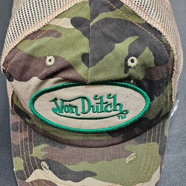 본더치 Y2K 빈티지 카모 메쉬캡