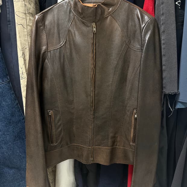 램스킨 워싱 레더 재킷