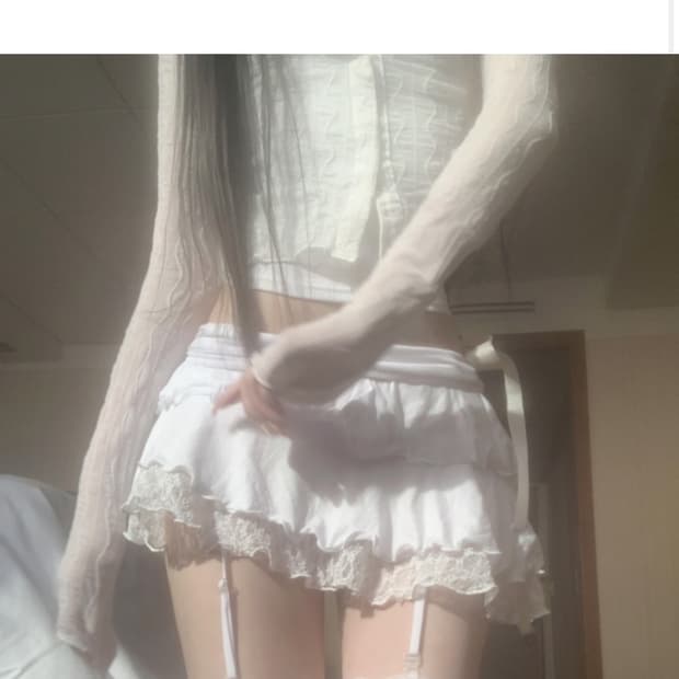 스젠 스커트 Guener Ribbon Lace Skirt 