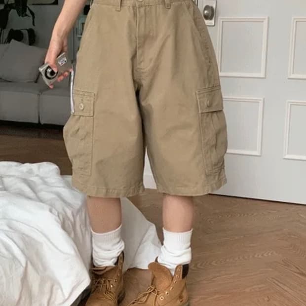 카멜 빈지 카코 버뮤다 팬츠(모디무드)/베이지 