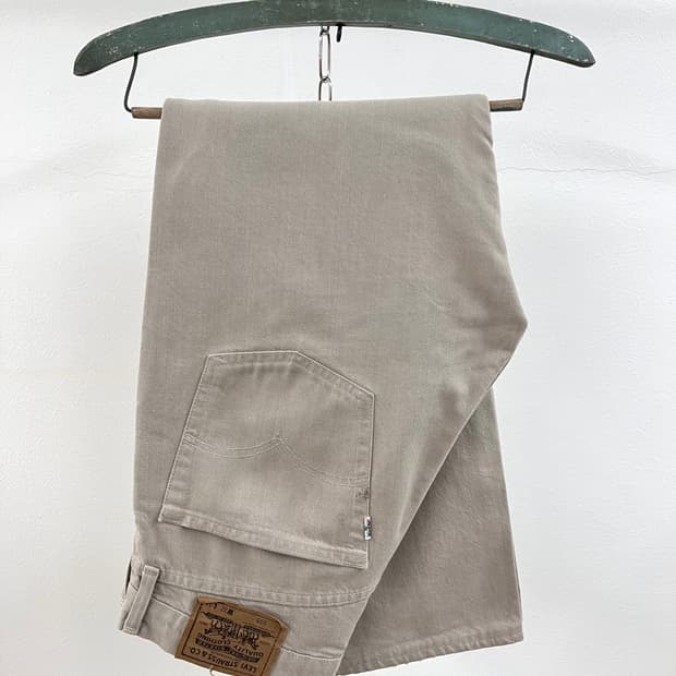 빈티지 리바이스 509 데님 팬츠 베이지