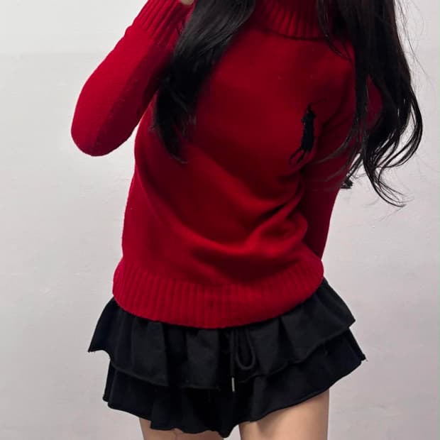 폴로 랄프로렌 빅포니 램스울 터틀넥 니트