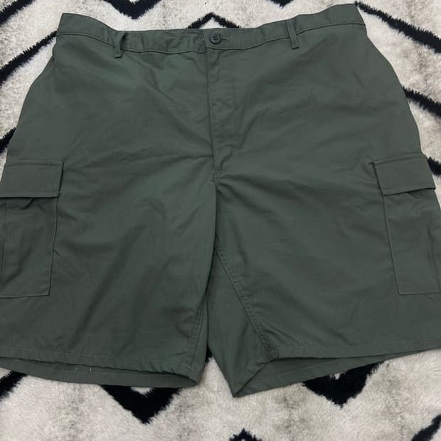 [2XL]프로퍼 립스탑 Bdu 카고 와이드 반바지/카키올리브