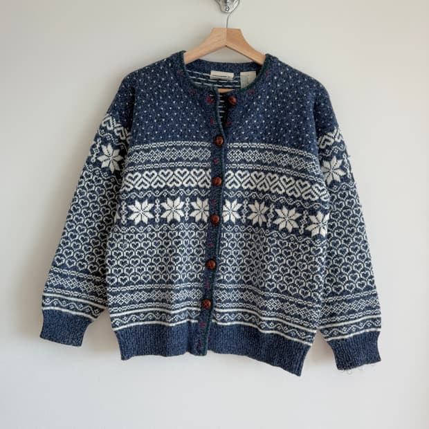 Pre owned 노르딕 가디건