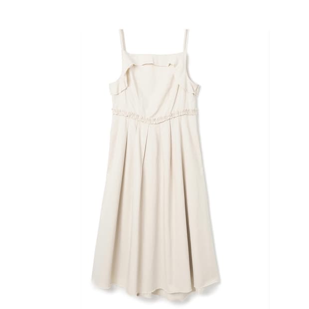 밀로 우먼 어시메스틱 플리츠 드레스 원피스 에크루