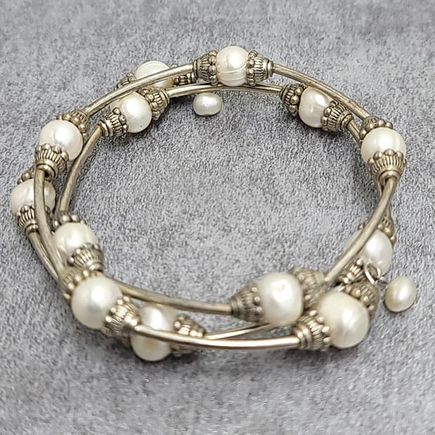 엔틱 빈티지 진주팔찌