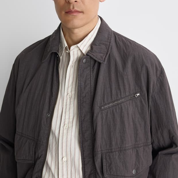 포터리 나일론 CWU 자켓 차콜 블루 2 사이즈