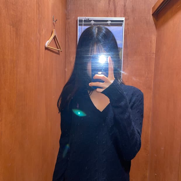 (L) LAUREN 랄프 로렌 스포츠 케이블 브이넥 니트