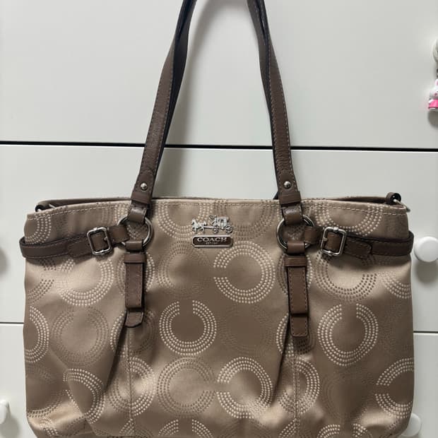 coach 코치 브라운 토트백 가방 라떼갸루