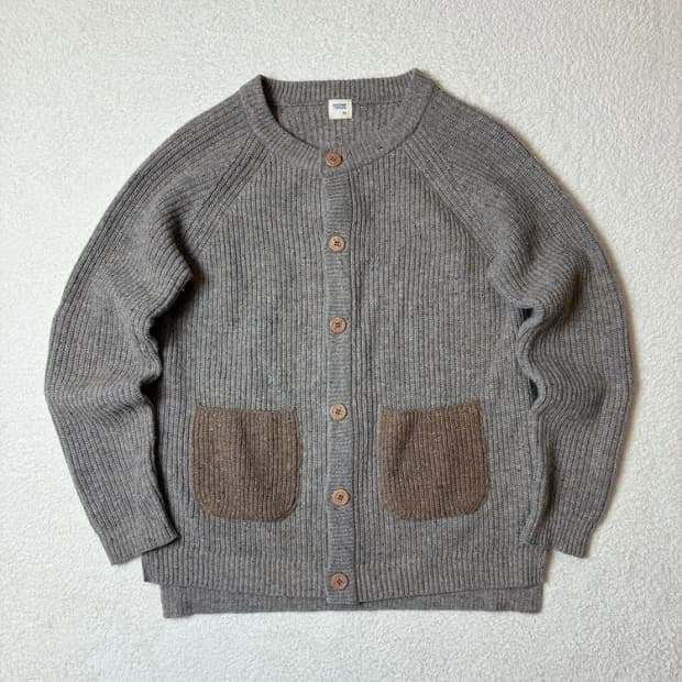 아나더오피스 실크 램스울 케이블 니트 가디건 PN6308   