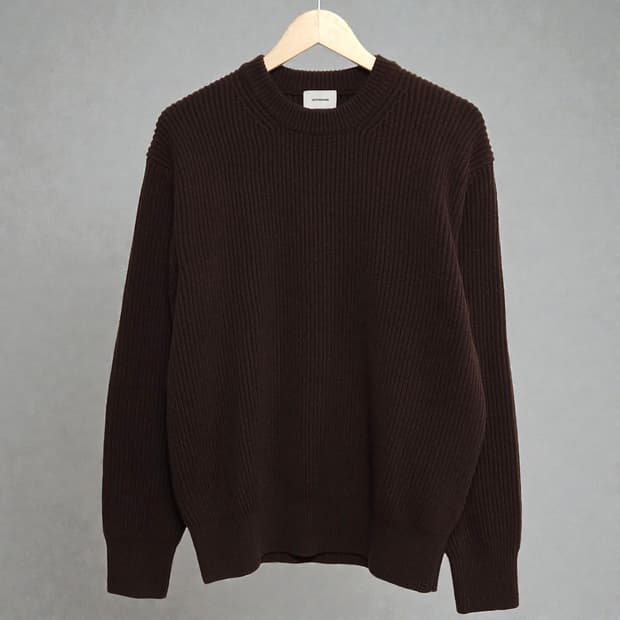 100)INTHERAW 인더로우 헤비울 니트 브라운