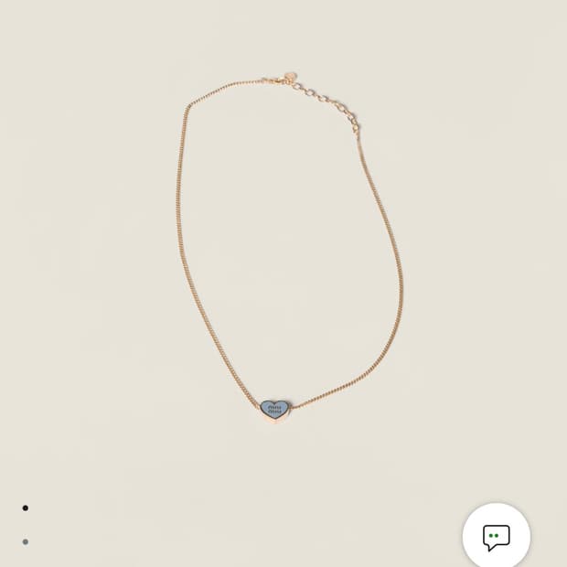 미우미우 하트 펜던트 목걸이 (새상품) 