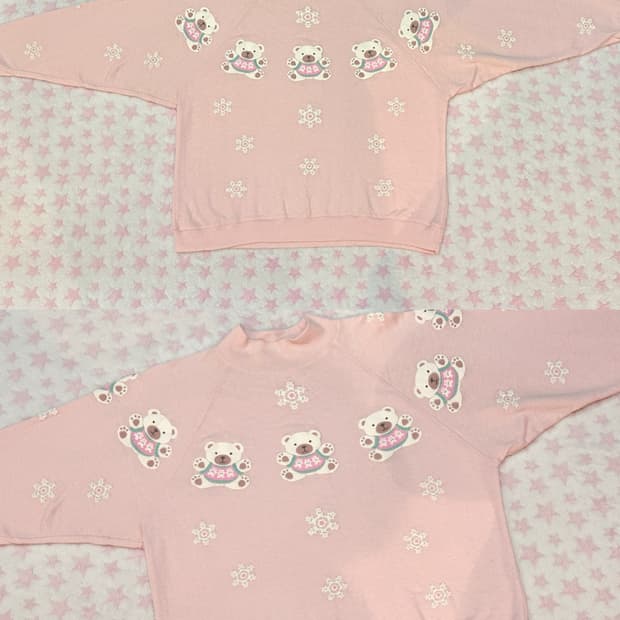 곰돌이 빈티지 맨투맨