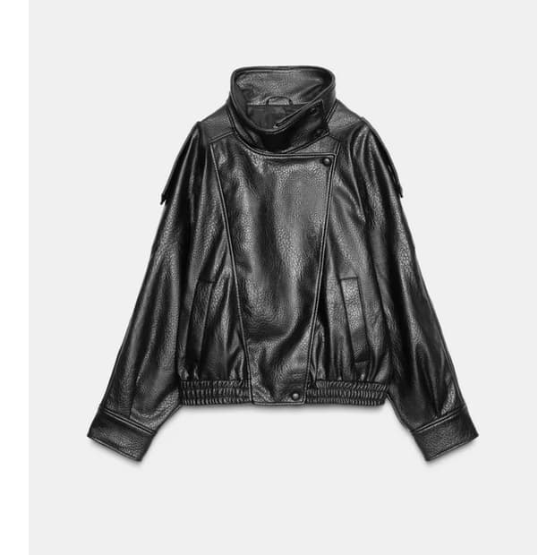 자라 레더자켓 S