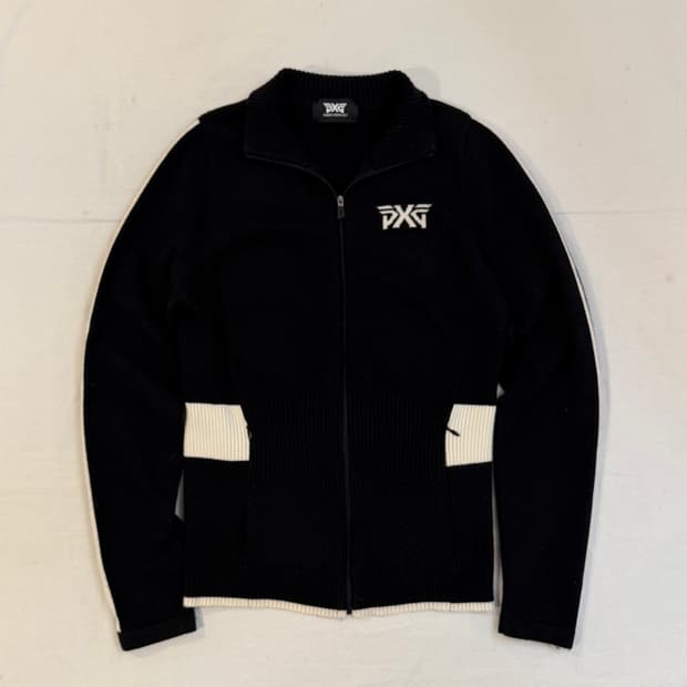 PXG 골프 니트 집업 블랙