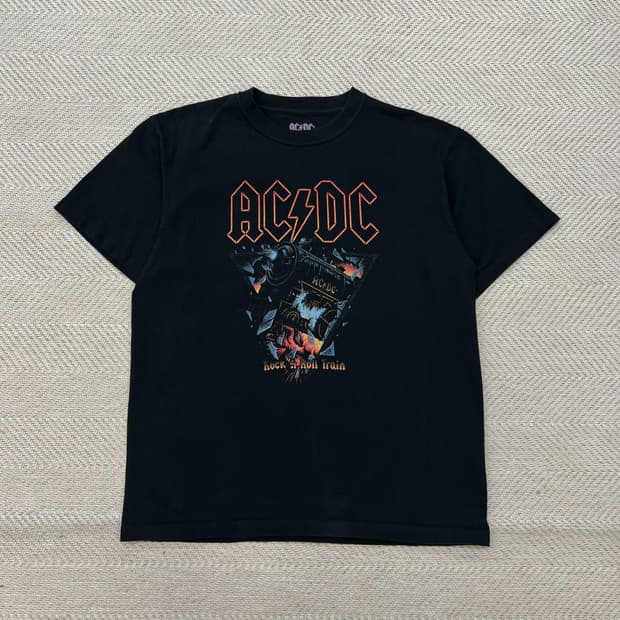 ACDC 프린팅 락 반팔티 r4319