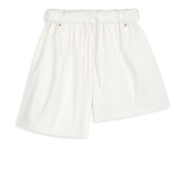 OPEN YY ROLLED WAIST SKORT WHITE