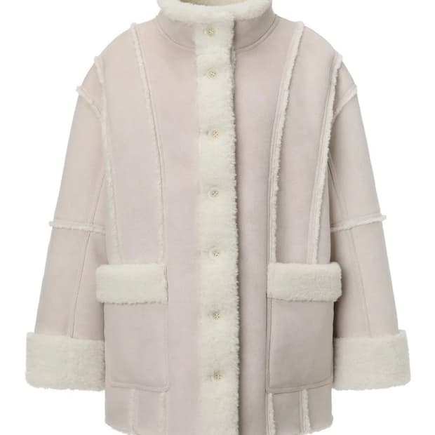 쓰리타임즈 Angelic fur jacket pink