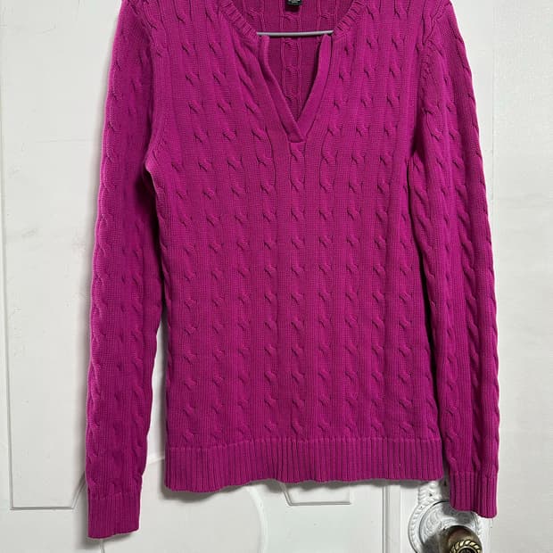 로렌 랄프로렌 꽈배기 니트