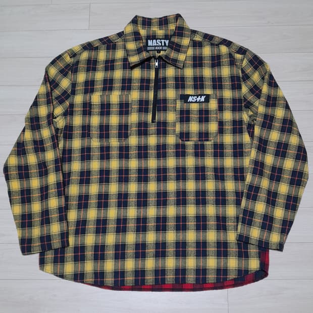 💥네스트킥 하프집업 체크 셔츠 (L)
