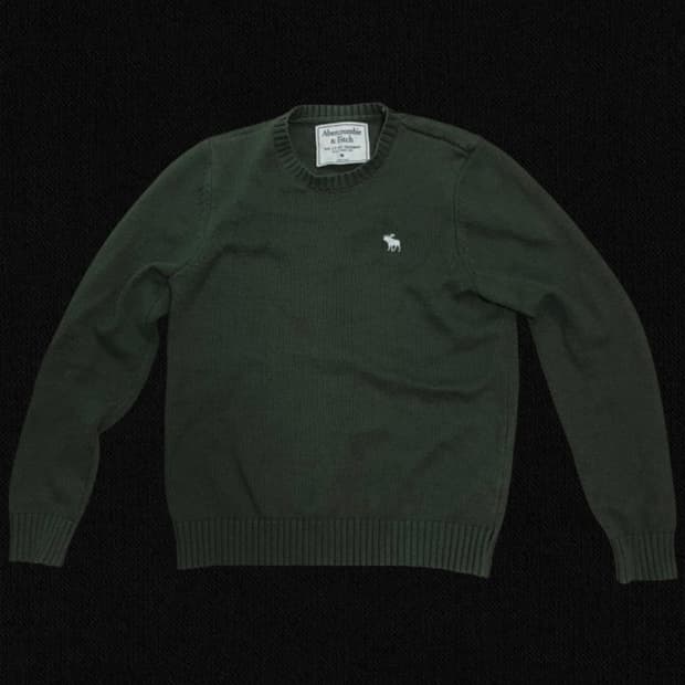 아베크롬비 카키 니트 스웨터 M