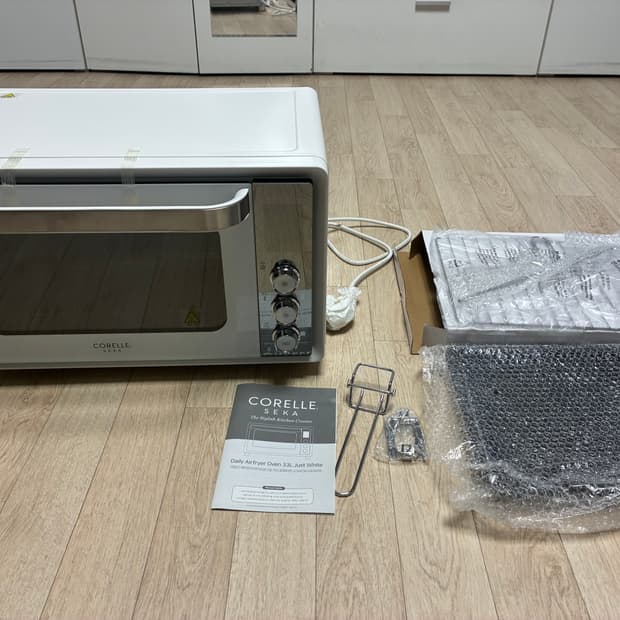 [새상품] 코렐 데일리 에어프라이어 대용량 33L (저스트화이트 색상)