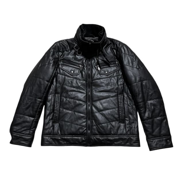 루이 샤브론 페이크 레더 다운 자켓