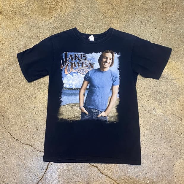 미국 빈티지 가수 제이크 오웬 프린팅 굿즈티 락티셔츠 반팔티