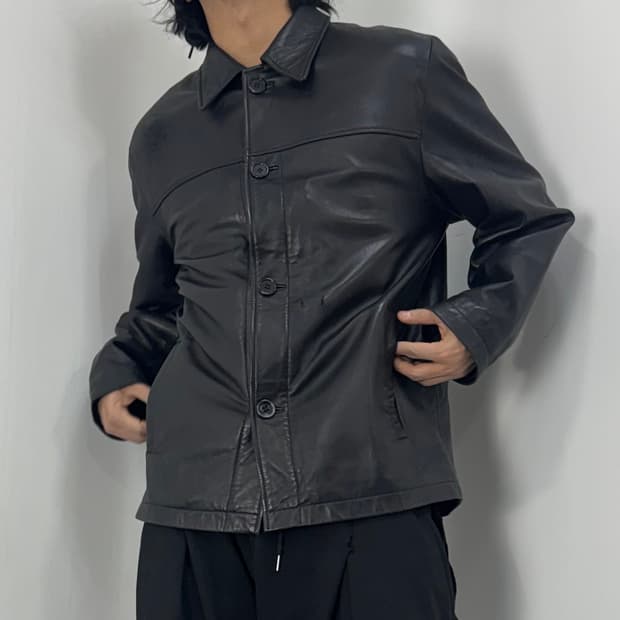 Vtg Sheep Skin Leather Jacket