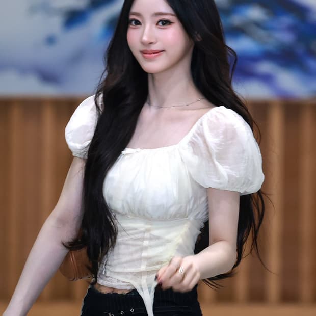 자라 미야오 안나 블라우스 코르셋 콤비 탑 S