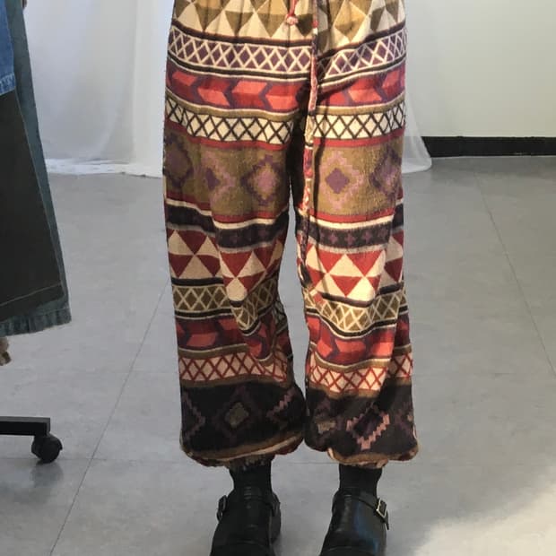Ethnic pattern pants