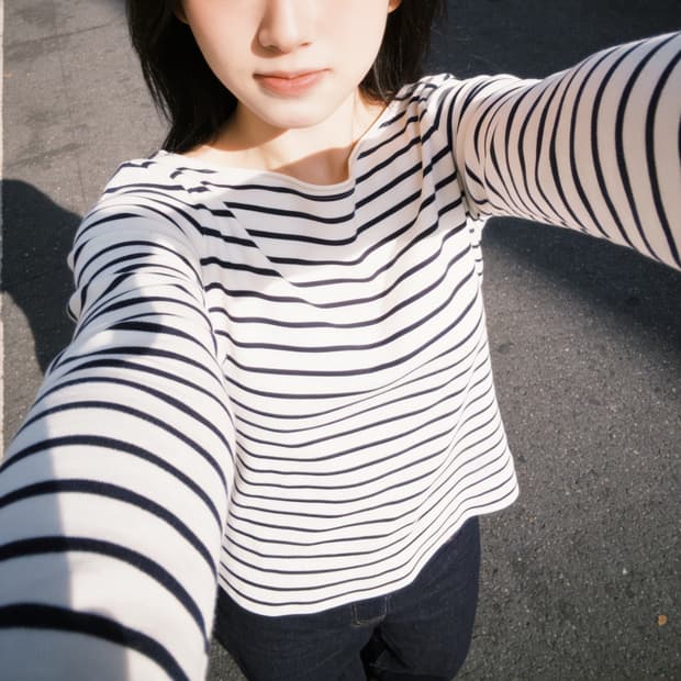 로렌 랄프 로렌 브르통 스트라이프 보트넥 롱슬리브