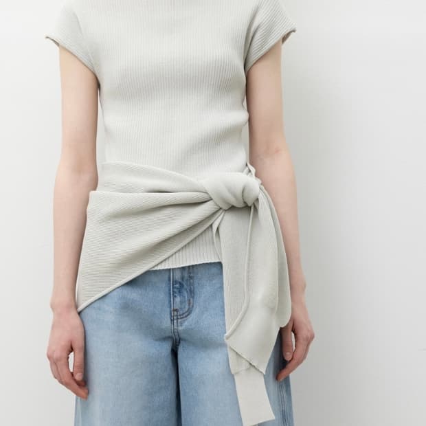 rrace 레이스 모크넥 니트 아이스블루