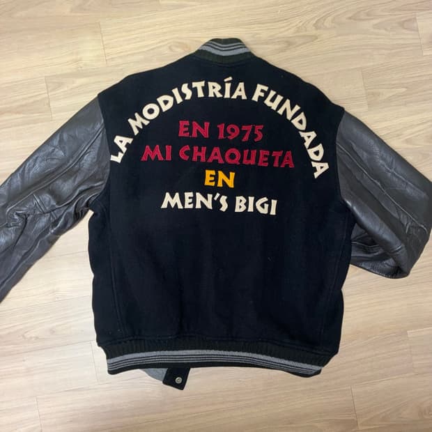 MEN’S BIGI 90s 울/가죽 바시티 자켓