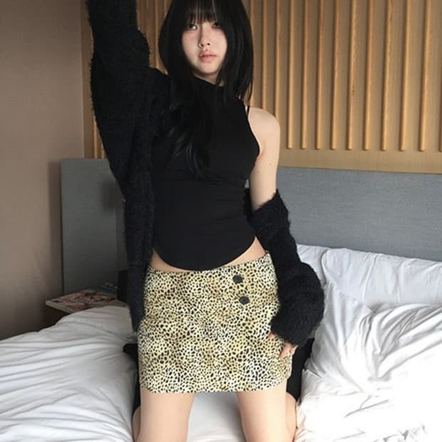 클라따 cladda 레오파드 스커트