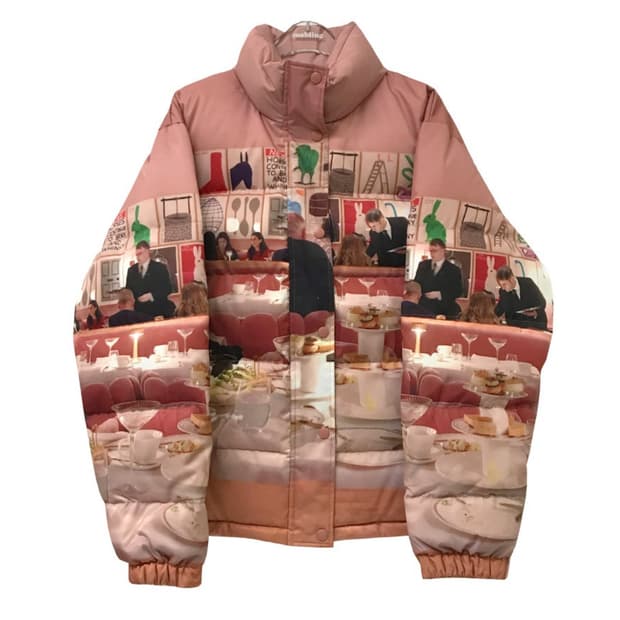 런던 나염 다운 푸퍼