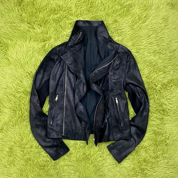 JPN VINTAGE 애시메트릭 지퍼 하이 넥 자켓