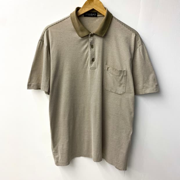 [100] 90s YSL 입생로랑 스트라이프 반팔 카라 티셔츠
