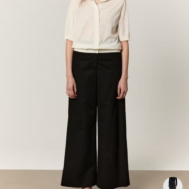 아떼바네사브루노 2025 린넨 혼방 와이드 팬츠 36사이즈