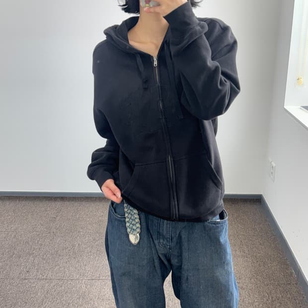 Gap 갭 블랙 후드집업 