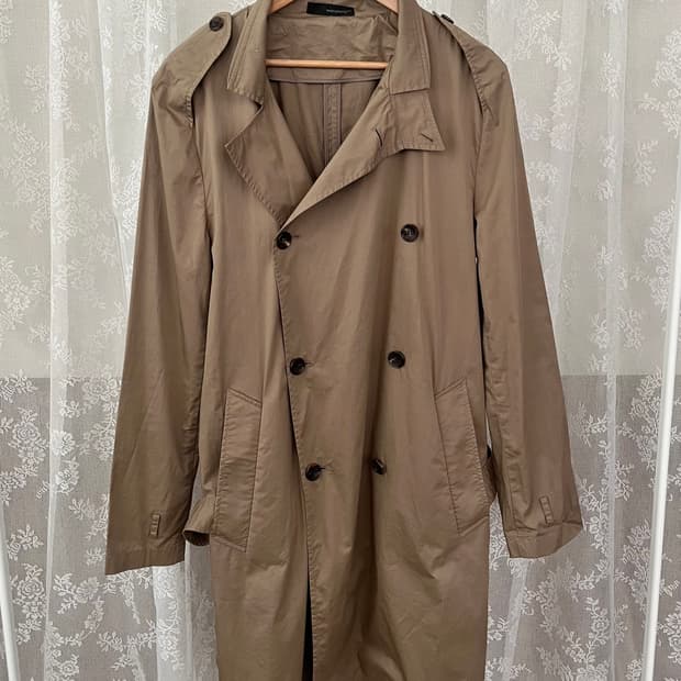 50) 우영미 솔리드옴므 트렌치코트 베이지
