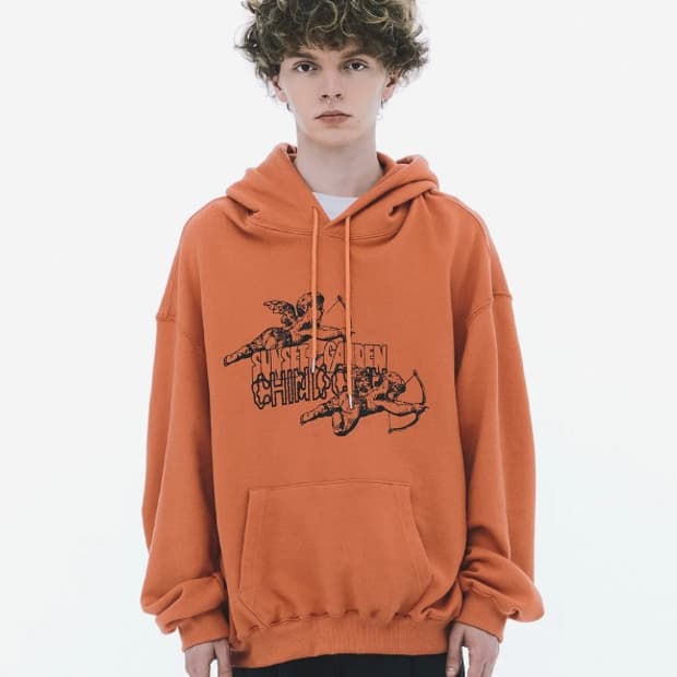 [1]친다운 오렌지 후드티 TWO ANGELS HOODIE