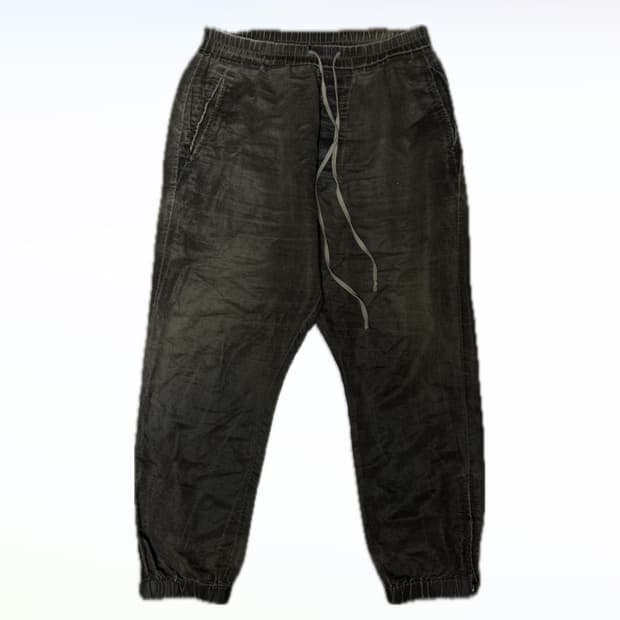 릭오웬스 왁스 코팅 배기 팬츠 다크쉐도우