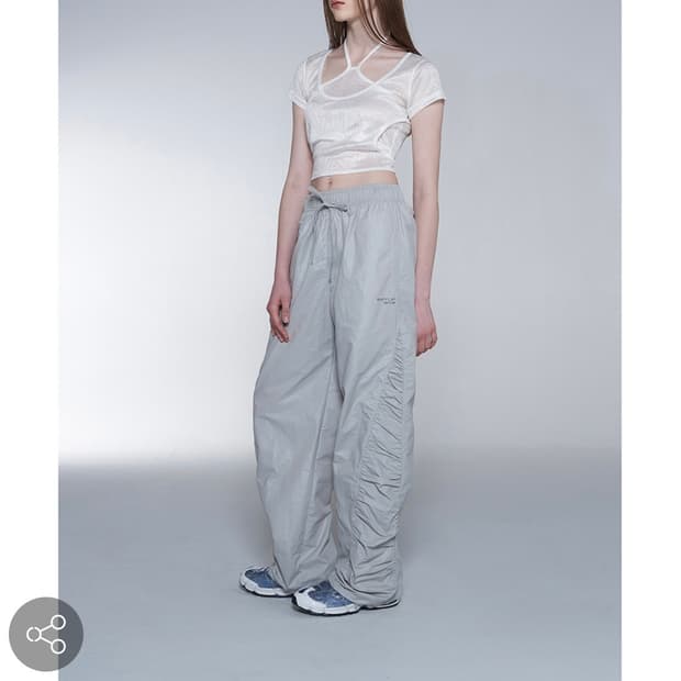 셋업이엑스이 사이드 셔링 패널 팬츠 라이트 그레이