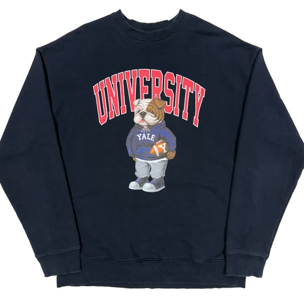 YALE 네이비 맨투맨