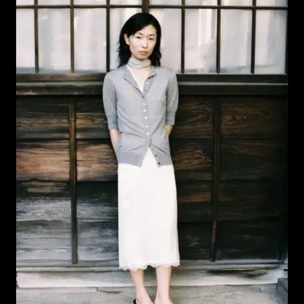Lfm sheer half cardigan 쉬어 하프 가디건