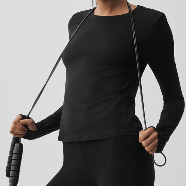 (새상품) 알로요가 알로소프트 피트니스 긴팔 블랙 S
