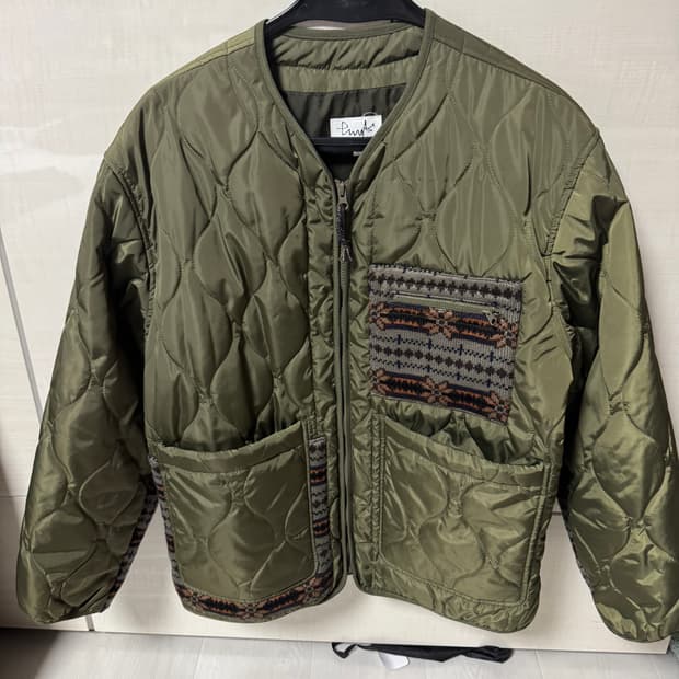 피지컬 디파트먼트 니트믹스 투웨이 포켓 퀼팅자켓 L