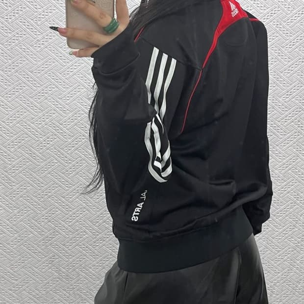 아디다스 올드스쿨 레트로 크로스 배색 져지 집업 L C09219