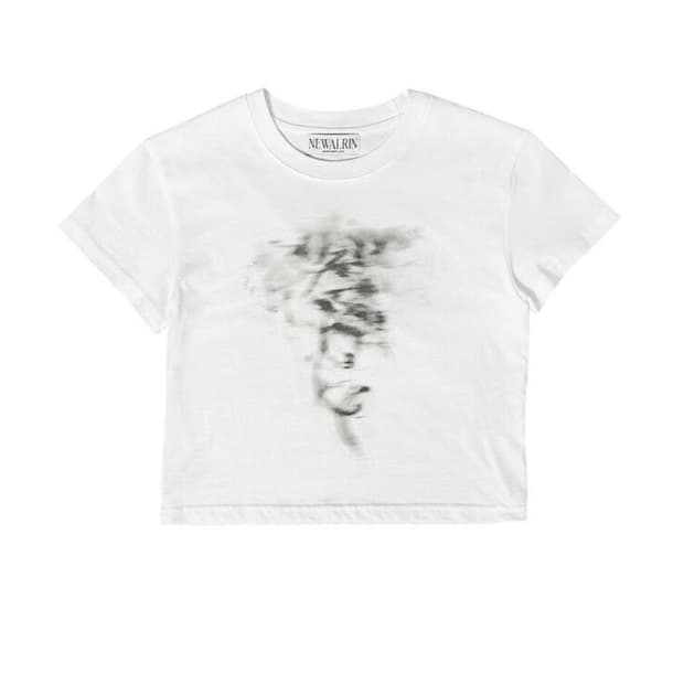 새상품 뉴얼린 클라우드 미스트 크롭탑 